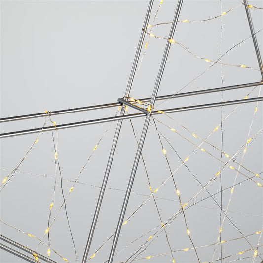 LED Stern aus Metall, ca. 78 x 78 x 6 cm, mit 240 LED beleuchtet, moderner Weihnachtsstern zum Hinstellen