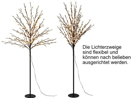LED Lichterbaum, mit flexiblen Ästen, warmweiß beleuchtet (B-Ware // 200 LED - 150 cm)