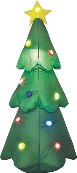 Selbstaufblasender Tannenbaum mit LED Lichterspiel, 120 cm