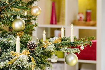 Kabellose LED Weihnachtsbaumbeleuchtung, 10er Set, inkl. viel Zubehör