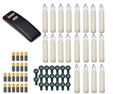 20 LED Weihnachtsbaumkerzen, kabellos, Flacker-Modus, Weihnachtskerzen