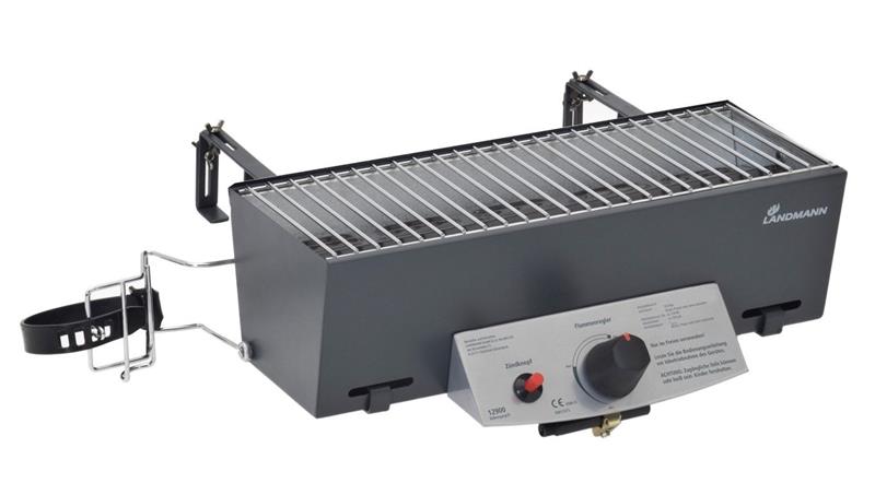 Landmann Balkon-Gasgrill 12900 inkl. Abdeckhaube und Befestigung