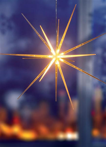 LED Sternleuchte | 14 LED | batteriebetrieben | hängend (B-Ware, warm-weiß)