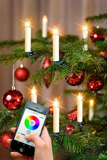 10 App steuerbare WiFi Weihnachtsbaumkerzen ? RGBW ? Timer ? dimmbar