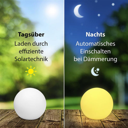 LED Solar Gartenkugel – schwimmfähige Außenleuchte mit Farbwechsel | IP67 Solarleuchte für Garten, Teich, Pool, Terrasse, solarbetrieben, moderne Gartendeko