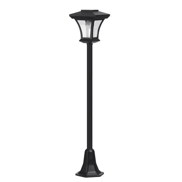 Solar Gartenlaterne mit LED Beleuchtung im Straßenlaternen-Design | mit Lichtsensor | ohne lästiges Kabel | einfache Montage | warm-weiße LEDs  (Höhe: 120 cm)