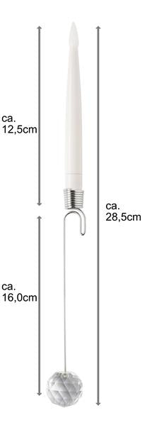 10 LED Weihnachtbaumkerzen / Stabkerze mit Pendelhalter