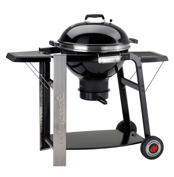 Landmann 31346 Kugelgrill, Black Pearl Select 58er, Holzkohle-Grillwagen