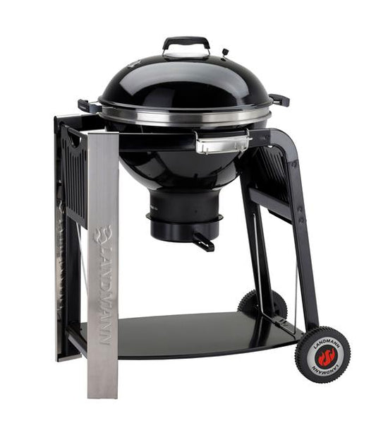 Landmann 31346 Kugelgrill, Black Pearl Select 58er, Holzkohle-Grillwagen