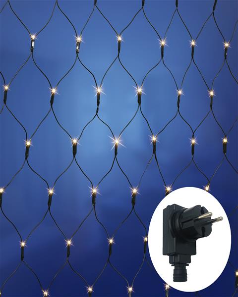 LED Lichternetz, ca. 80x80cm, 110 LED, Innen & Außen, strombetrieben