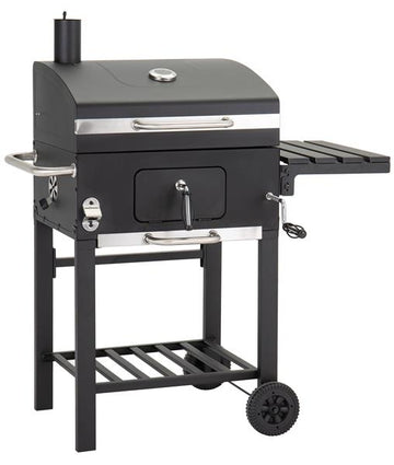 BBQ by Landmann 11549 Holzkohle Grillwagen mit Kaminabzug, Edelstahlrost mit Rost in Rost System
