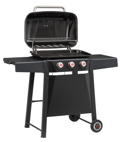 Grillchef by Landmann Gasgrillwagen 12200 mit 3 Edelstahlbrenner und Seitentisch (französische Ausführung)