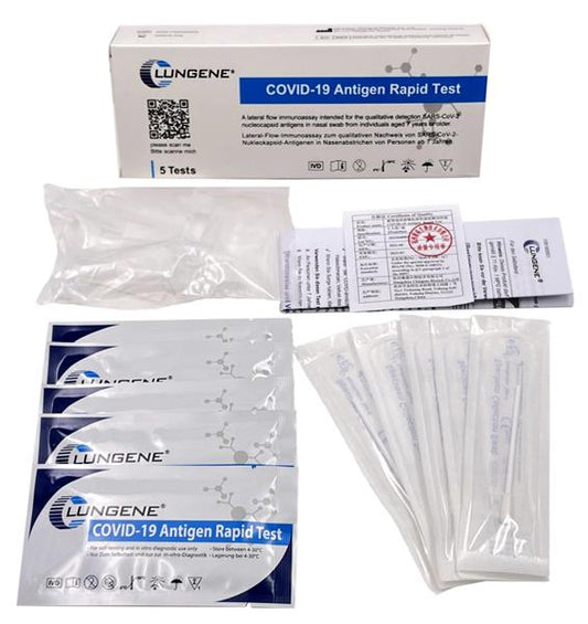 5er Set COVID-19 Antigen Schnelltest | Corona Test mit BfArM Zulassung für die Eigenanwendung / Laienzulassung