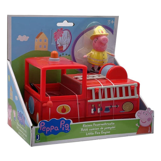 Jazwares 95674 - Peppa Wutz kleines Feuerwehrauto, Original Peppa Pig Spielzeug, ab 3 Jahre