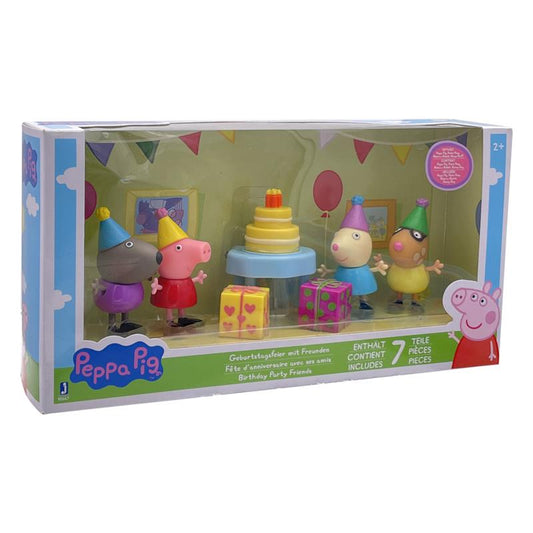 Jazwares 95647 - Peppa´s Geburtstagsfeier mit Freunden, Original Peppa Pig Spielzeug, ab 2 Jahre