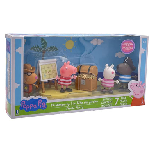 Jazwares 95651 - Peppa´s Piratenparty mit Freunden, Original Peppa Pig Spielzeug, ab 2 Jahre