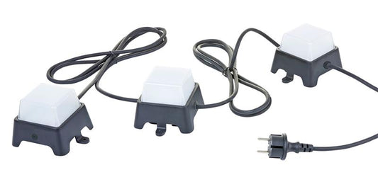 LED Universal Arbeitsstrahler mit 3 Lampen a´ 500 Lumen, 4000K neutralweiß, erweiterbar, ca. 7,3 Meter, inkl. Befestigungsmaterial