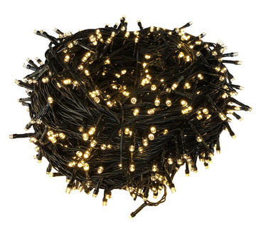 1.000-er LED Lichterkette für Innen und Außen mit 8 Lichtfunktionen, wasserdicht, Timer