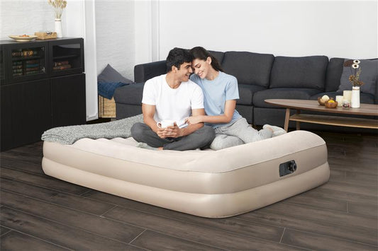 Bestway 67696, Luftbett "Meltemia" für 2 Personen mit integrierter Elektropumpe Double 203 x 152 x 42 cm