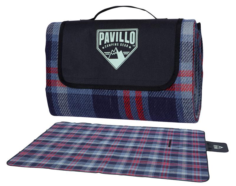 Bestway 68059 Pavillo Picknickdecke  " Winder Travel Mat", ca. 175 x 135 cm,  blau-rot kariert
