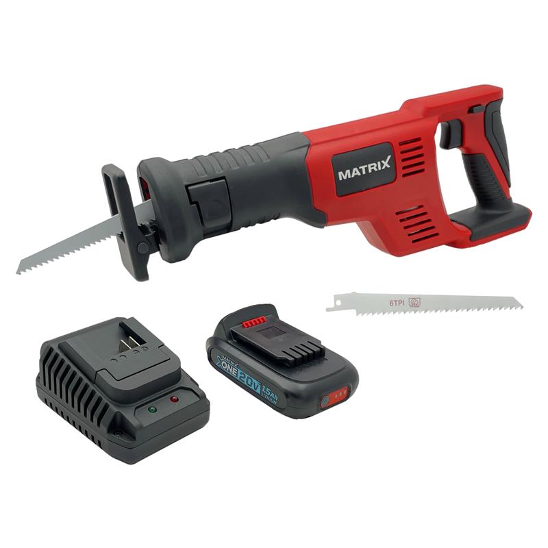 Matrix 511.010.611 AKRS 20 Li X-ONE Säbelsage 20 Volt, inkl. Li-Ion Akku und Ladegerät