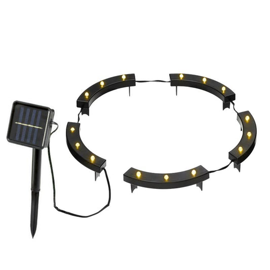 Pflanzenbeleuchtung mit 15 warm-weißen LEDs und separatem Solar-Panel mit Dämmerungssensor, setzt die Topfpflanzen perfekt in Szene, kabellos, Ø 20 -25 cm