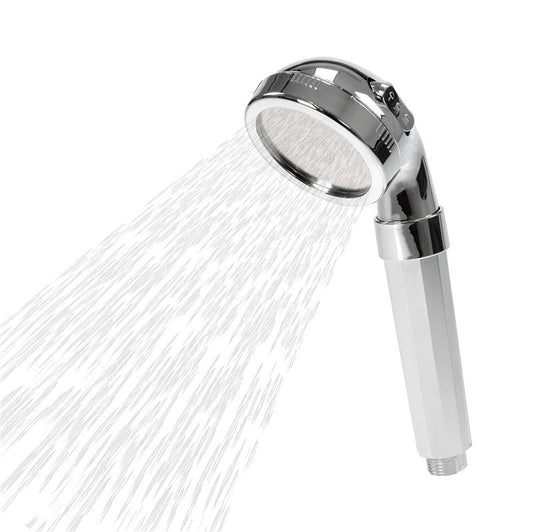 Duschkopf mit 3 Strahlarten und Filter, wassersparende und druckerhöhende Duschbrause ohne Schlauch mit 3-Lagen Filter