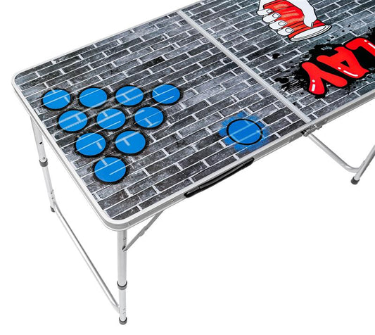 Partytisch für das Trinkspiel Bierpong, Tisch ca. 240 cm lang, ohne Becher und Bälle, schneller Aufbau