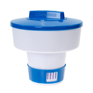 Chlor-Dosierer, ca. Ø 17,6 cm, schwimmend, Dosierschwimmer für Pool und Schwimmbecken, Chemikalienspender für Chlor Tabletten bis 20 g, Platz für 3 Tabletten