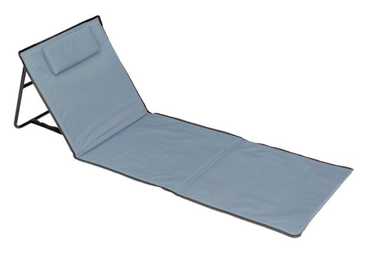 Strandmatte leicht und faltbar mit Rückenteil, Liegefläche ca. 160 x 53 cm, auch ideal als Campingmatte, Strandliege, Beachmatte