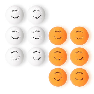 Tischtennisbälle | 3 Sterne Qualität | Ø ca. 40 mm | weiß oder orange | 6 oder 12 Stück | aus ABS-Kunststoff | für Anfänger und Profis | nahtloses Design