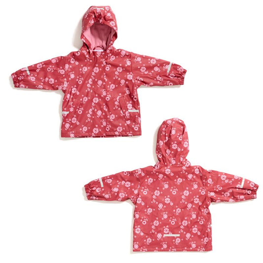 Regenjacke für Kinder | mit Fleece gefüttert | Öko-Tex | winddicht | wasserdicht | Kapuze | Kinder Matschjacke Matschhose für Jungen und Mädchen