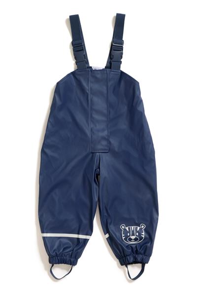 Regenhose für Kinder | mit Fleece gefüttert | Öko-Tex | winddicht | wasserdicht | elastische Schulterträger | Kinder Matschhose Buddelhose für Jungen und Mädchen