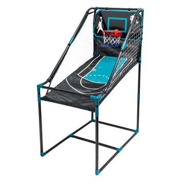 Indoor Basketball-Spiel Set mit 2 Bällen |Kinder Spieltisch mit Basketballkorb, Zählwerk und Soundeffekt | einfache Montage ohne Werkzeug | ab 3 Jahre