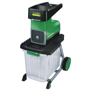 Elektro Leisehäcksler mit ca. 60 L Fangbox | 2.800 Watt | 230V | Aststärke Ø max.: ca. 45 mm | Schredder mit Räder