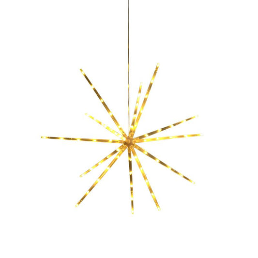 LED Sternleuchte | 70 LED | warm-weiß | 6 Stunden Timer | batteriebetrieben | 8 Leuchtfunktionen | Aufhängevorrichtung | moderner 3D Leuchtstern – Weihnachtsstern