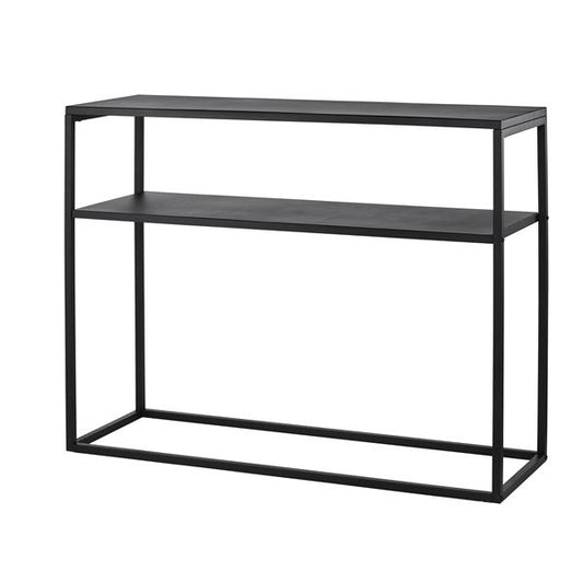 Konsolentisch aus Metall mit 1 Ablage, modern & zeitlose, industrial Möbel, schwarz pulverbeschichtet, ca. 100 cm breit, auch als Sideboard, Raumteiler, Wohnzimmermöbel, Flurnöbel, Regal nutzbar