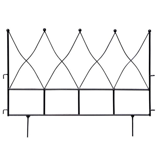 4er Set Beeteinfassung / Wegeinfassung aus Metall, pulverbeschichtet, Gesamtlänge ca. 2,30 m, ca. 45 cm hoch, moderne Beetumrandung