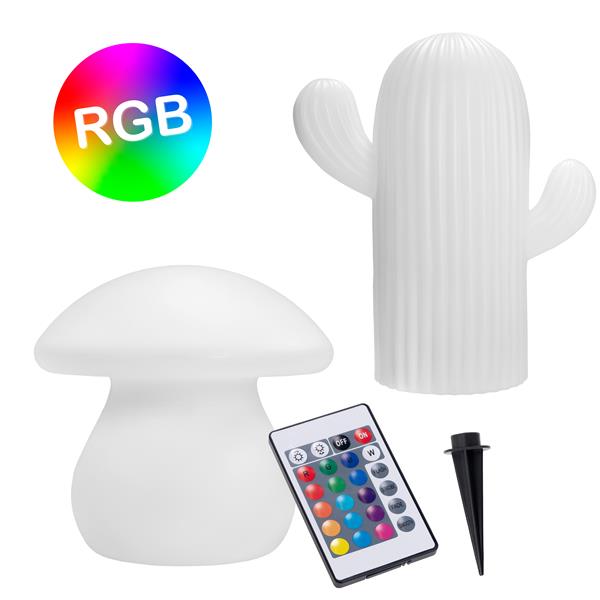 Solar Dekoleuchte für den Garten | moderne Solarleuchte für außen mit Fernbedienung | RGB – Farbwechsel | kabellos | dimmbar | 4 Lichtmodi | weiß-matt