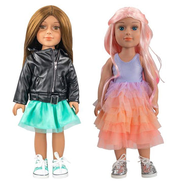 I'M A GIRLY Fashion Puppe, bewegliche Spielpuppe aus Vinyl mit Kleidung und Schuhen