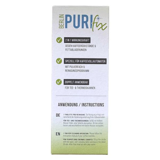 BERLIN PURIFIX Reinigungstabletten - unter anderem für Siemens EQ Series Kaffeevollautomaten, 50 x 2g Tabletten, phosphatfrei