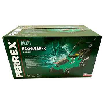 Ferrex FN-ARM 4037 40-V-Akku-Rasenmäher, ca. 37 cm Schnittbreite, Rasenflächen bis ca. 250 qm [Ohne Akku und Ladegerät]