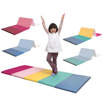 Klappbare Turnmatte | ca. 185 x 76  x 3,2 cm | Tragbare und faltbare Kinder Weichbodenmatte, auch ideal als Gymnastikmatte – Fitnessmatte – Yogamatte - Spielmatte für Kinderzimmer und zuhause