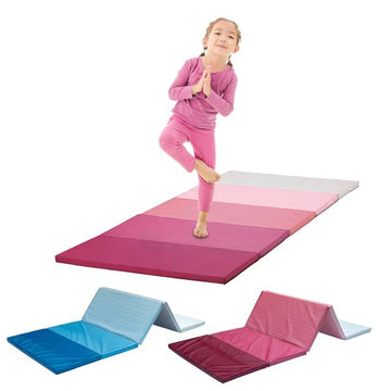 Klappbare Turnmatte | ca. 185 x 76  x 3,2 cm | Tragbare und faltbare Kinder Weichbodenmatte, auch ideal als Gymnastikmatte – Fitnessmatte – Yogamatte - Spielmatte für Kinderzimmer und zuhause