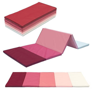 Klappbare Turnmatte | ca. 185 x 76  x 3,2 cm | Tragbare und faltbare Kinder Weichbodenmatte, auch ideal als Gymnastikmatte – Fitnessmatte – Yogamatte - Spielmatte für Kinderzimmer und zuhause (pink / B-WARE)