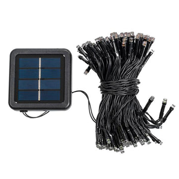 Solar Lichterkette für außen mit 150 Lichtern, mit 8 Leuchtfunktionen, 15 m + 2 m Zuleitung