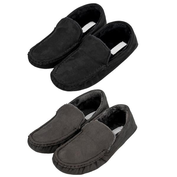 Hausschuhe / Mokassins für Herren aus Textil mit Innenfutter | leichter und schlichter Schuh