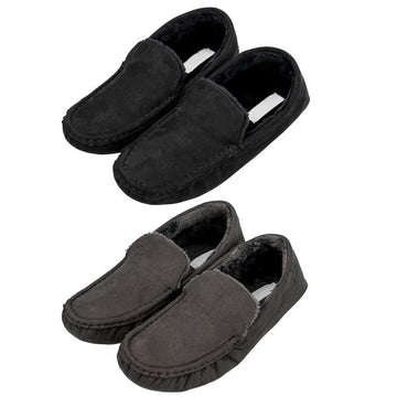 Hausschuhe / Mokassins für Herren aus Textil mit Innenfutter | leichter und schlichter Schuh