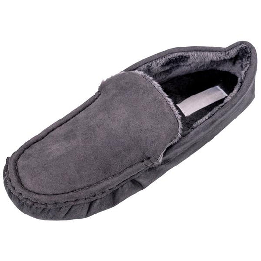 Hausschuhe / Mokassins für Herren aus Textil mit Innenfutter | leichter und schlichter Schuh
