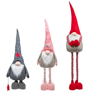 XXL-Wichtel mit Teleskopbeinen, max. Höhe ca. 128 cm, moderne Weihnachtsfigur